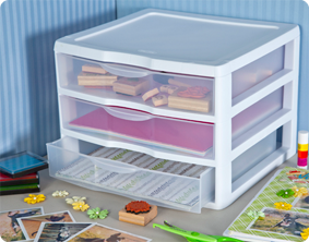 3 drawer paper storage